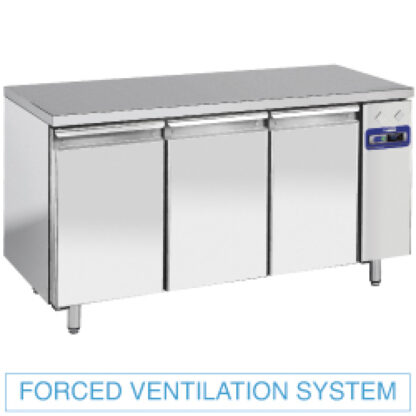 Refrigerated table, ventilated, 3 doors GN 1/1, (without group)