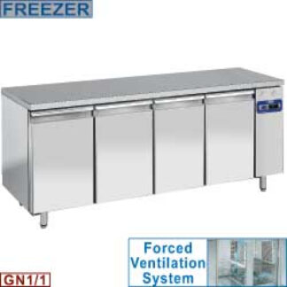 Freezing table, ventilated, 4 doors GN 1/1, (without group)