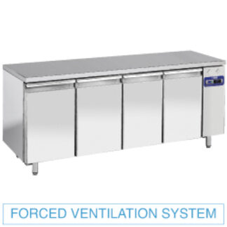 Refrigerated table, ventilated, 4 doors GN 1/1, (without group)