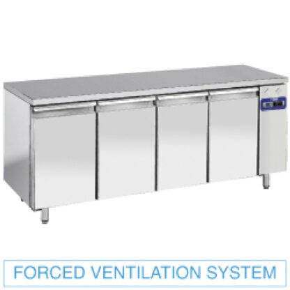 Refrigerated table, ventilated, 4 doors GN 1/1, (without group)
