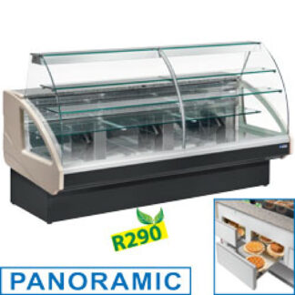 Refrigerated display counter, static, drawer system, without reserve