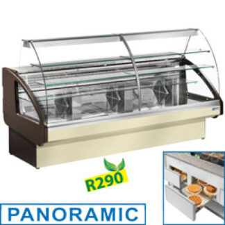 Refrigerated display counter, static, drawer system, without reserve