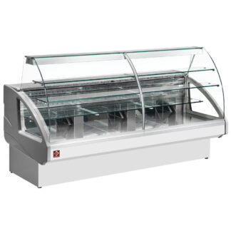 Refrigerated display counter, static, drawer system, without reserve - GREY/WHITE